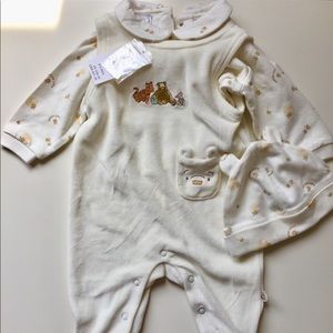 Disney Winnie the Pooh Onesie Pajamas with Hat